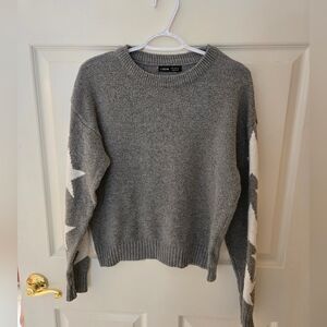 Shein Gray Sweater With Stars Small